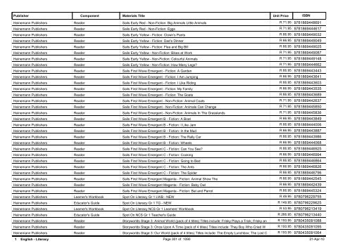 R-3 Foundation Phase Catalogue Body