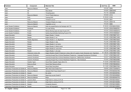 R-3 Foundation Phase Catalogue Body