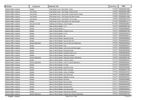 R-3 Foundation Phase Catalogue Body