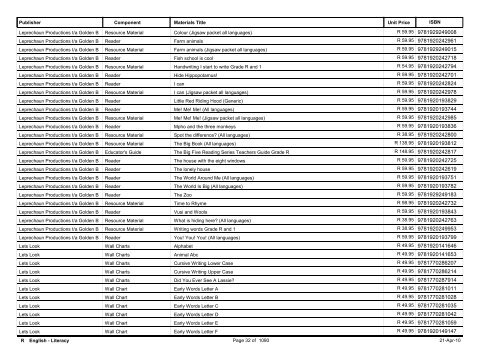 R-3 Foundation Phase Catalogue Body