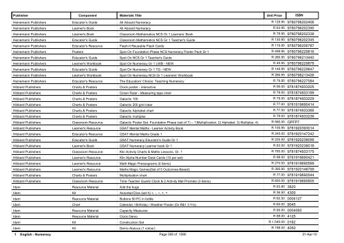 R-3 Foundation Phase Catalogue Body