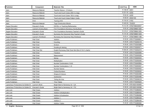 R-3 Foundation Phase Catalogue Body