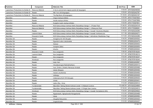 R-3 Foundation Phase Catalogue Body