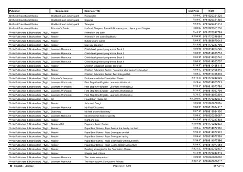 R-3 Foundation Phase Catalogue Body