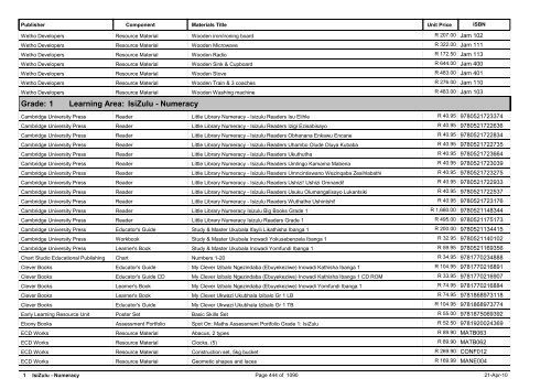 R-3 Foundation Phase Catalogue Body