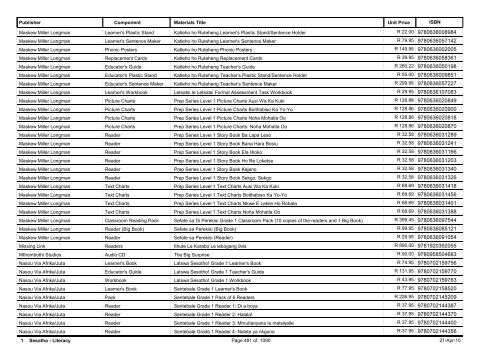 R-3 Foundation Phase Catalogue Body