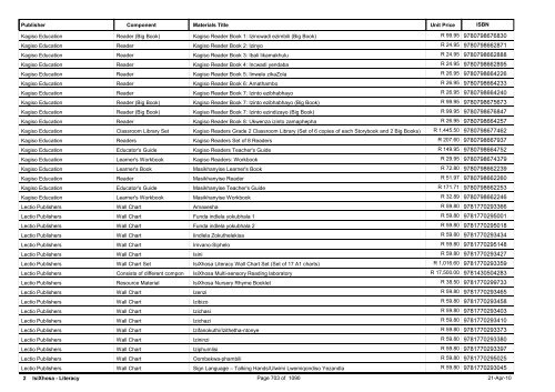 R-3 Foundation Phase Catalogue Body