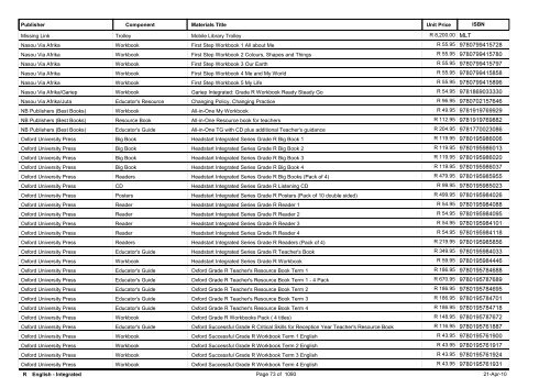 R-3 Foundation Phase Catalogue Body