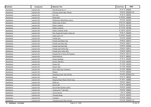 R-3 Foundation Phase Catalogue Body