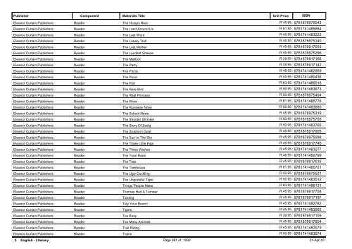 R-3 Foundation Phase Catalogue Body