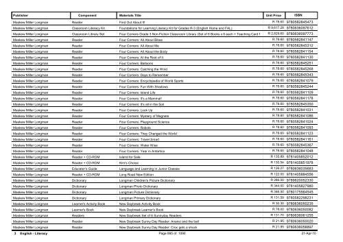 R-3 Foundation Phase Catalogue Body