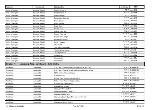 R-3 Foundation Phase Catalogue Body