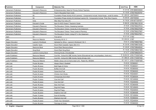 R-3 Foundation Phase Catalogue Body