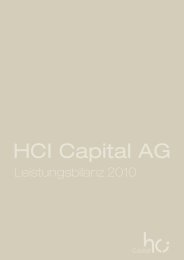 HCI Leistungsbilanz 2010