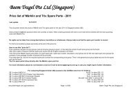 Price list of Märklin and Trix Spare Parts - 2011 - Beem Tragel