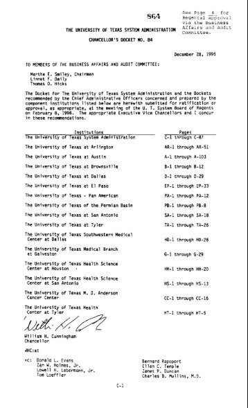 March 1996 - Docket - University of Texas System