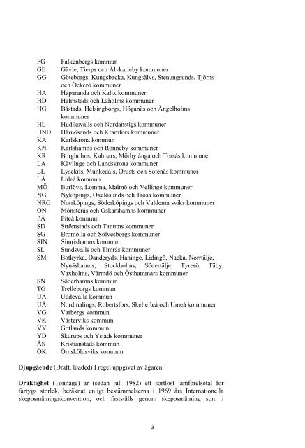 Skeppslistan 2011 - Transportstyrelsen