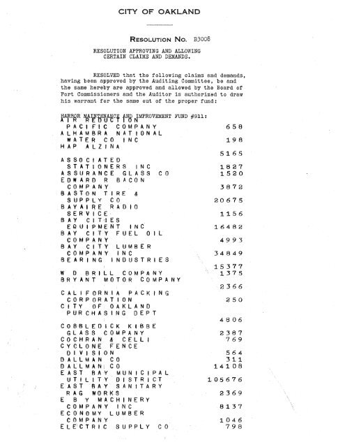 I-1.)1-(1 COMMISSIONERS - Port of Oakland