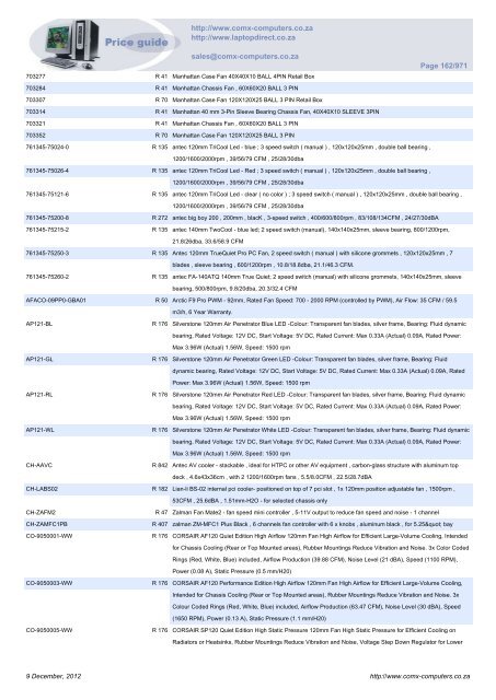 ComX Computers price list