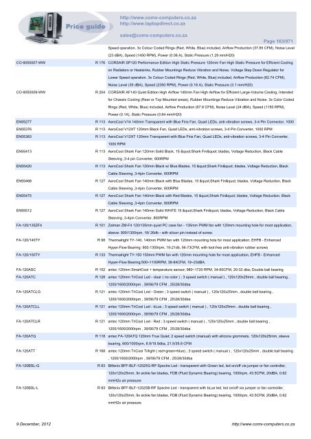 ComX Computers price list