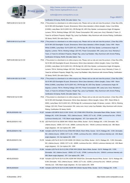 ComX Computers price list