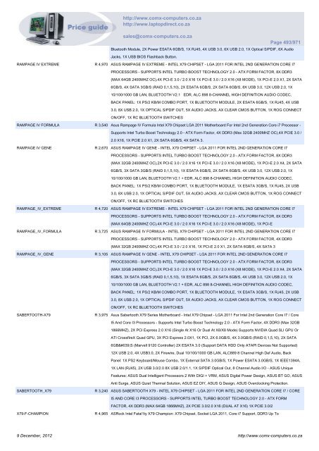 ComX Computers price list