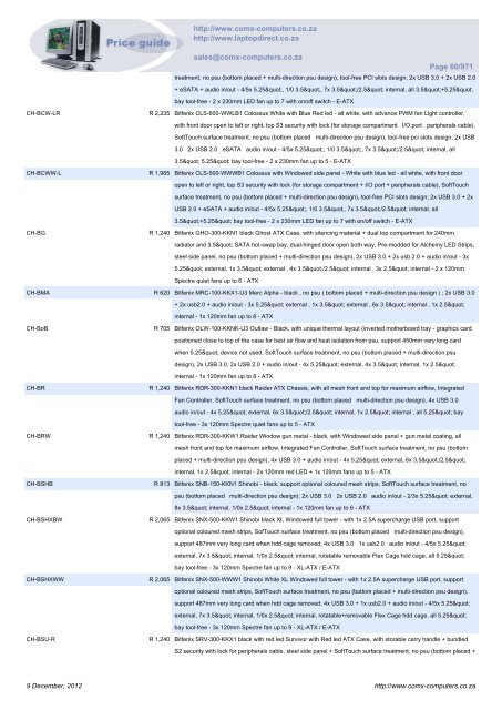 ComX Computers price list