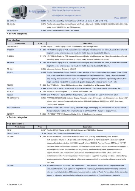 ComX Computers price list