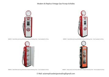 Modern Replica Vintage Gas Pumps Bulbs