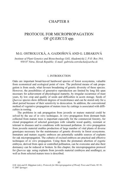 Protocols for Micropropagation of Woody Trees and Fruits