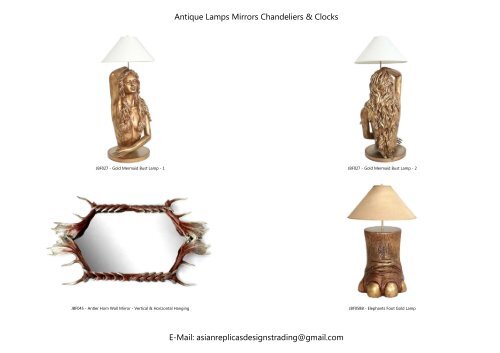 Antique Lamps Mirrors Chandeliers Clocks