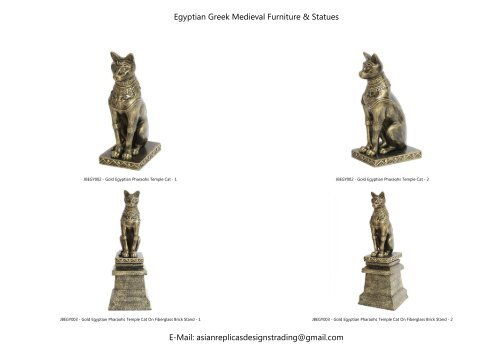 Egyptian Greek Medieval Furniture Statues