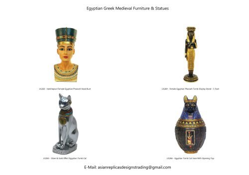 Egyptian Greek Medieval Furniture Statues