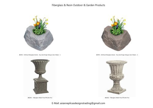 Fiberglass Resin Outdoor Garden Products