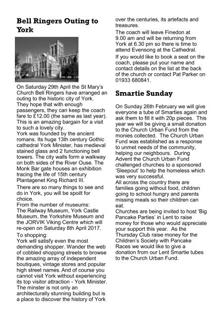 St. Mary's February 2017 Parish Magazine