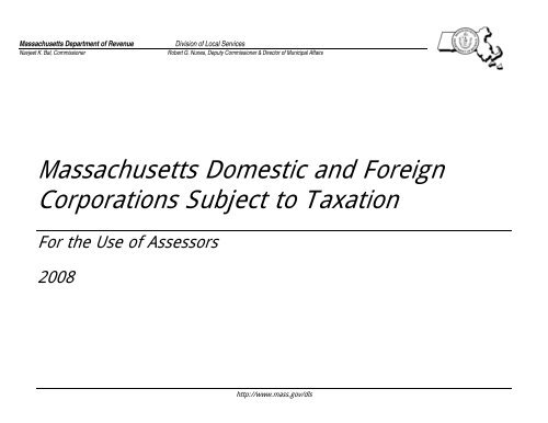 Massachusetts Department Of Revenue - Mass.Gov