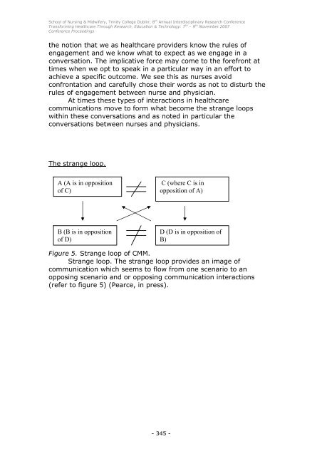 Conference Proceedings - School of Nursing & Midwifery - Trinity ...