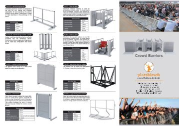 Crowd Barriers, Fences and Line-Up Gates for Open-Air Events