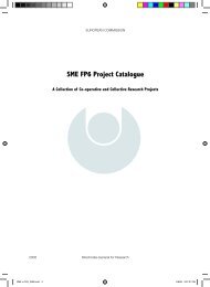 SME FP6 Project Catalogue - Enterprise Europe Network