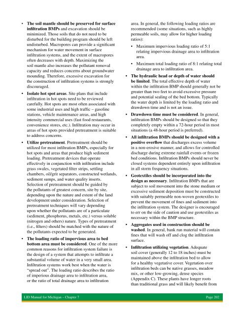 Low Impact Development Manual for Michigan - OSEH - University ...