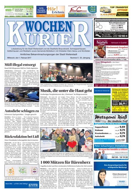 Wochen-Kurier 5/2017 - Lokalzeitung für Weiterstadt und Büttelborn