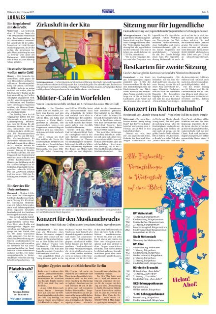 Wochen-Kurier 5/2017 - Lokalzeitung für Weiterstadt und Büttelborn