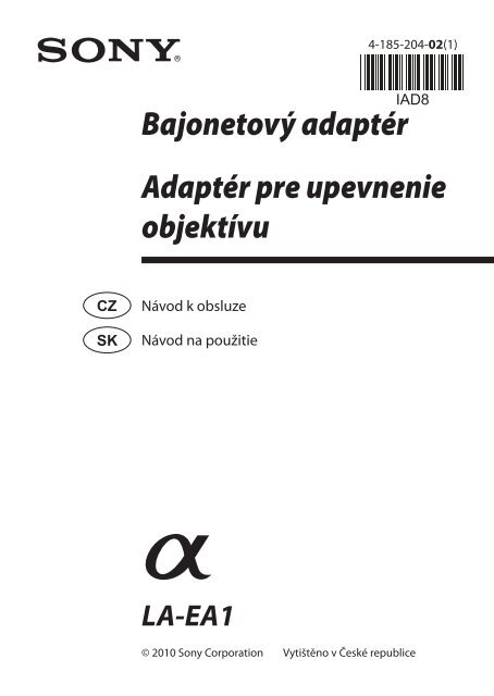 Sony LA-EA1 - LA-EA1 Istruzioni per l'uso Ceco