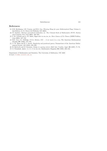 Gazette 31 Vol 3 - Australian Mathematical Society