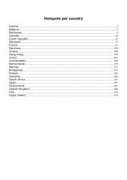 Hotspots per country - Orange