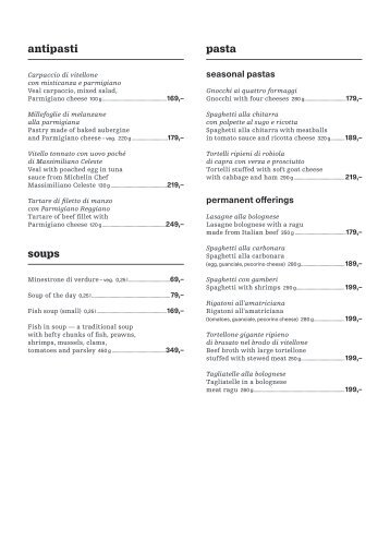 Menu english - February