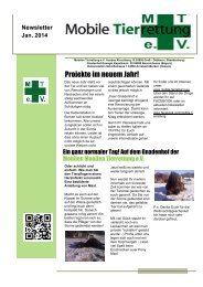 Newsletter der Mobilen Tierrettung 2014