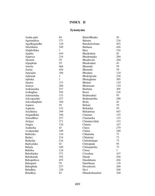 Database on medicinal plants used in ayurveda - AYUSH Research ...