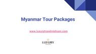 Amazing Holidays in Myanmar