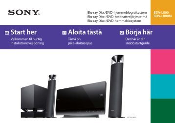 Sony BDV-L800 - BDV-L800 Guida di configurazione rapid Danese